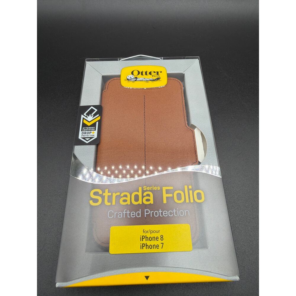New In Box OtterBox STRADA Folio Crafted Leather Wallet Case IPhone 7 IPhone 8